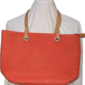Talbots Orange Woven Shoulder Bag